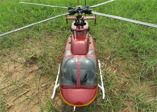 470 Red Gold RC Helicopter Fuselage B 407 ARF Kit Version Take Off