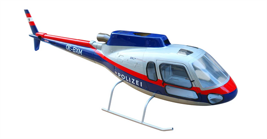 700 Yard Police Austrian AS350 RC Helicopter Fuselage 700 Polizei V2 Version Kit