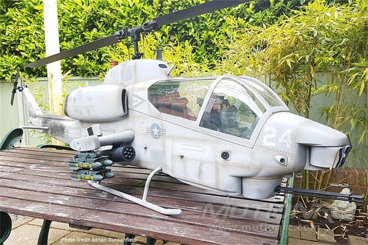 Cobra Navy AH-1W 700 ARF RC Helicopter Fuselage AH-1 Grey with Scale Rotor Head