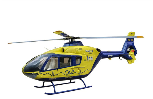 EC-135 800 ARF 800 Size ARF Lions Air RC Helicopter Fuselage Yellow Blue T2 KIT