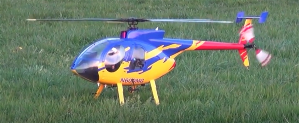 Blue Yellow Red Painting MD-500E 800 ARF YBR RC Helicopter Fuselage V2 Version