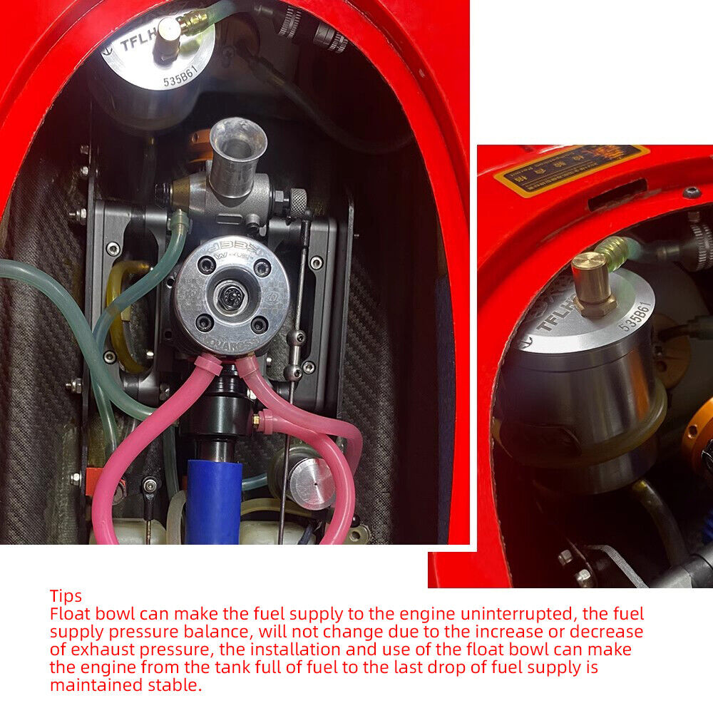FLT Floating chamber L67, D38 mm Balance tank Suitable for all sea model glow engines