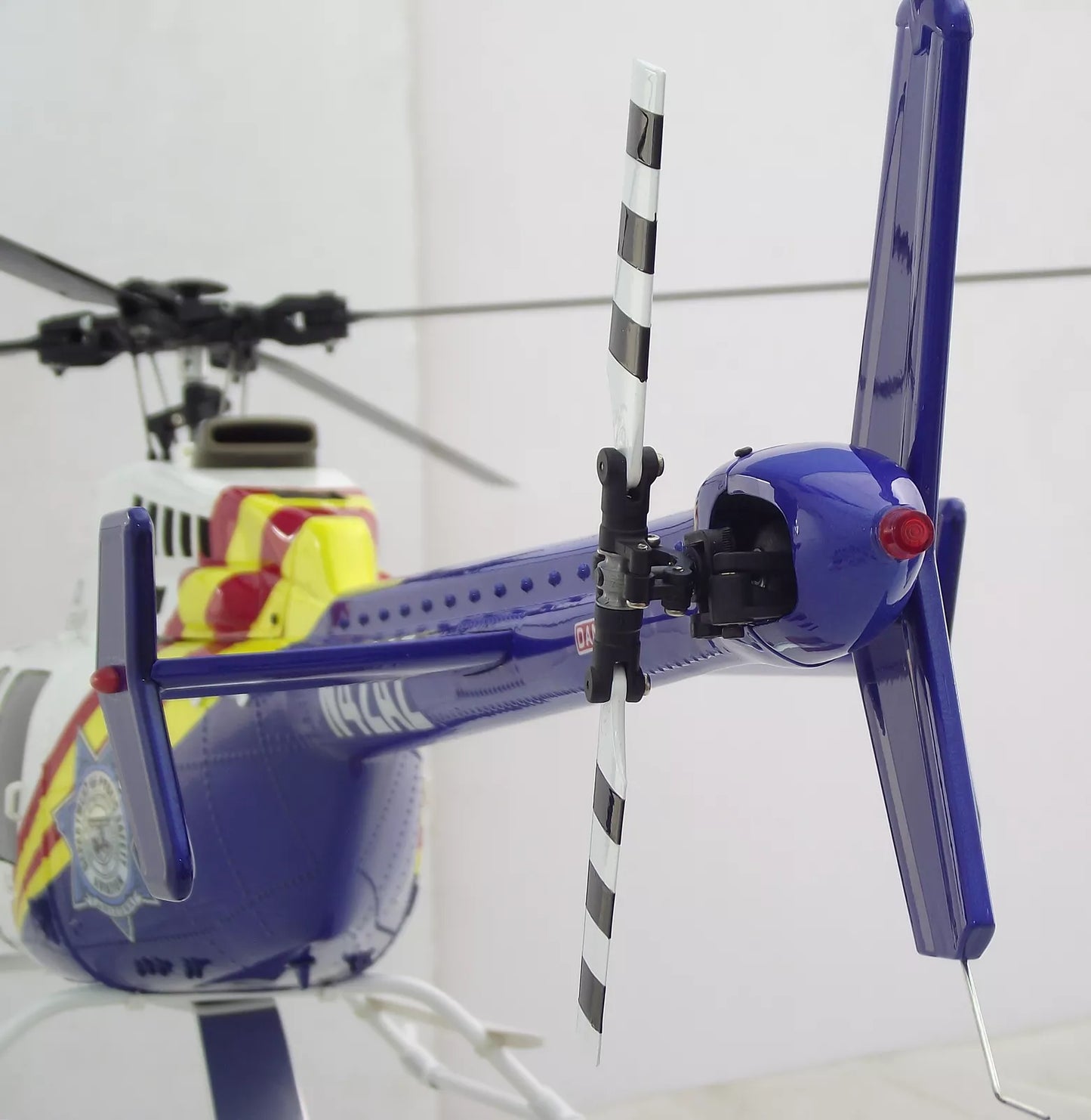 Air Rescue 470 B 407 ARF RC Helicopter Pre-Painted Fuselage 470 Size Blue White KIT Version