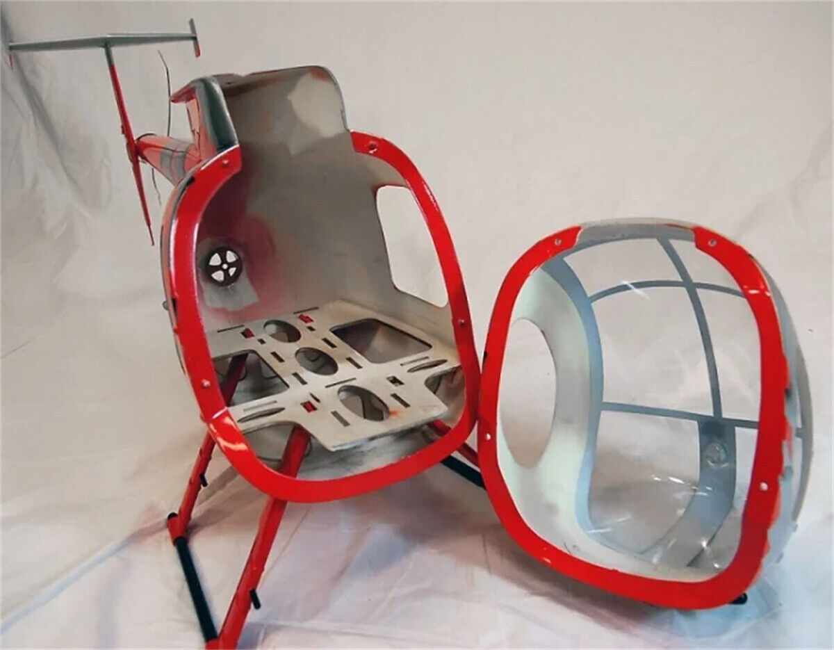 MD-500E G-JIVE 500 Red Painting RC Helicopter Fuselage with Tail Fins Parts RC Toys