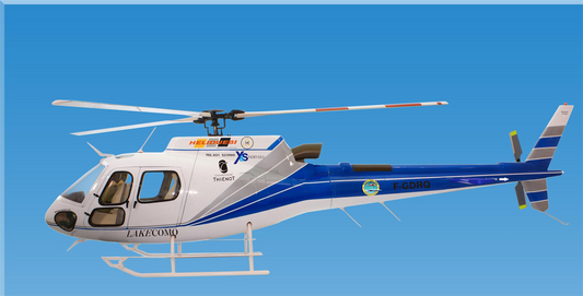 AS-350 600 ARF RC Helicopter Fuselage White Blue Silver Helicopter V2 Version