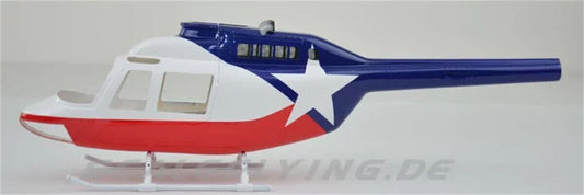 Jet Ranger News Chopper 450 B206 R/C Helicopter Fuselage 450 Size ALIGN T-REX450X
