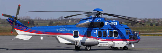 C-225 800 Super Puma ARF Dancopter RC Helicopter Fuselage Blue White Super Puma