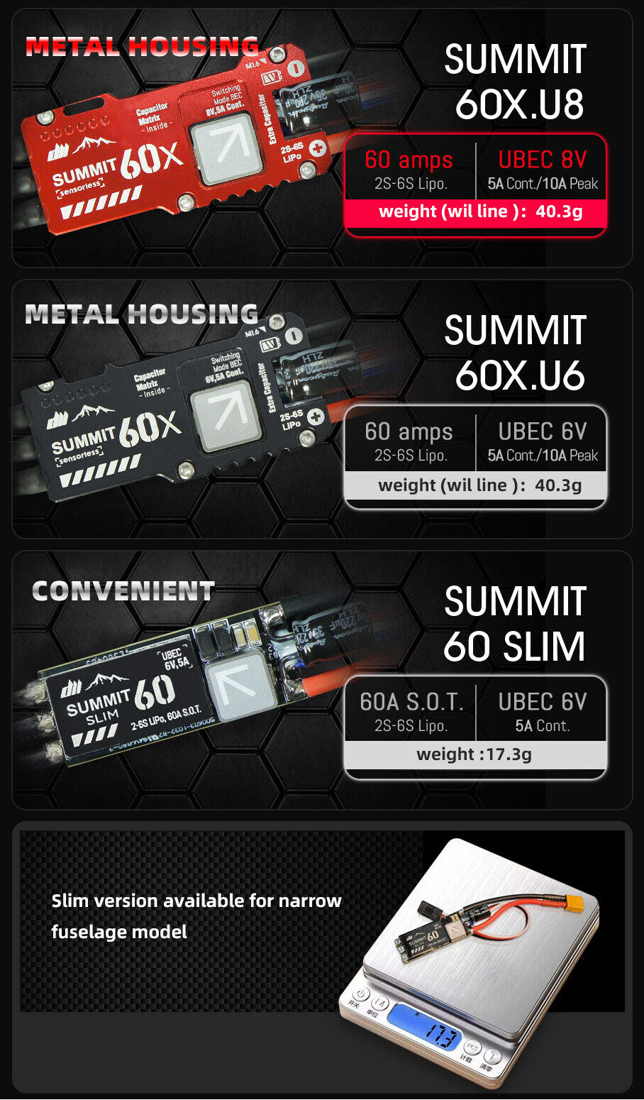 1pcs Hobbywing QuicRun-WP-16BL30 Sensorless Brushless Speed Controllers ESC 30A
