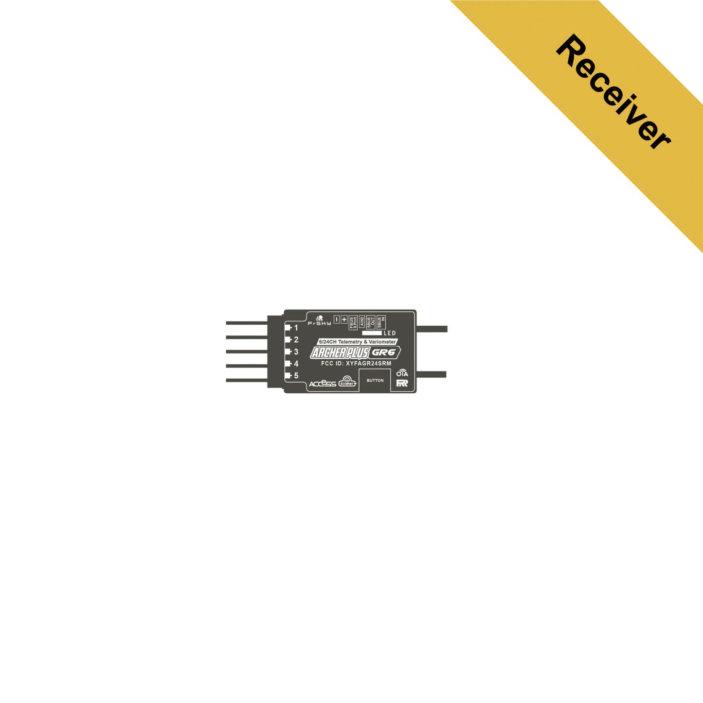 1-Pack FrSky Archer Plus GR6 4.3g Receiver/6 High Accuracy PWM Channels/SBUS Outputs