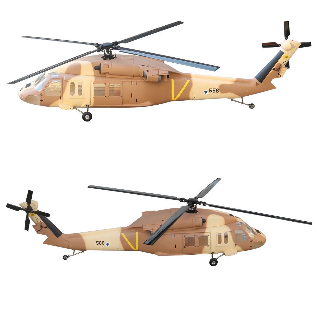 UH-60 700 Size Kit ARF Desert Painting RC Helicopter Fuselage V2 Version Model