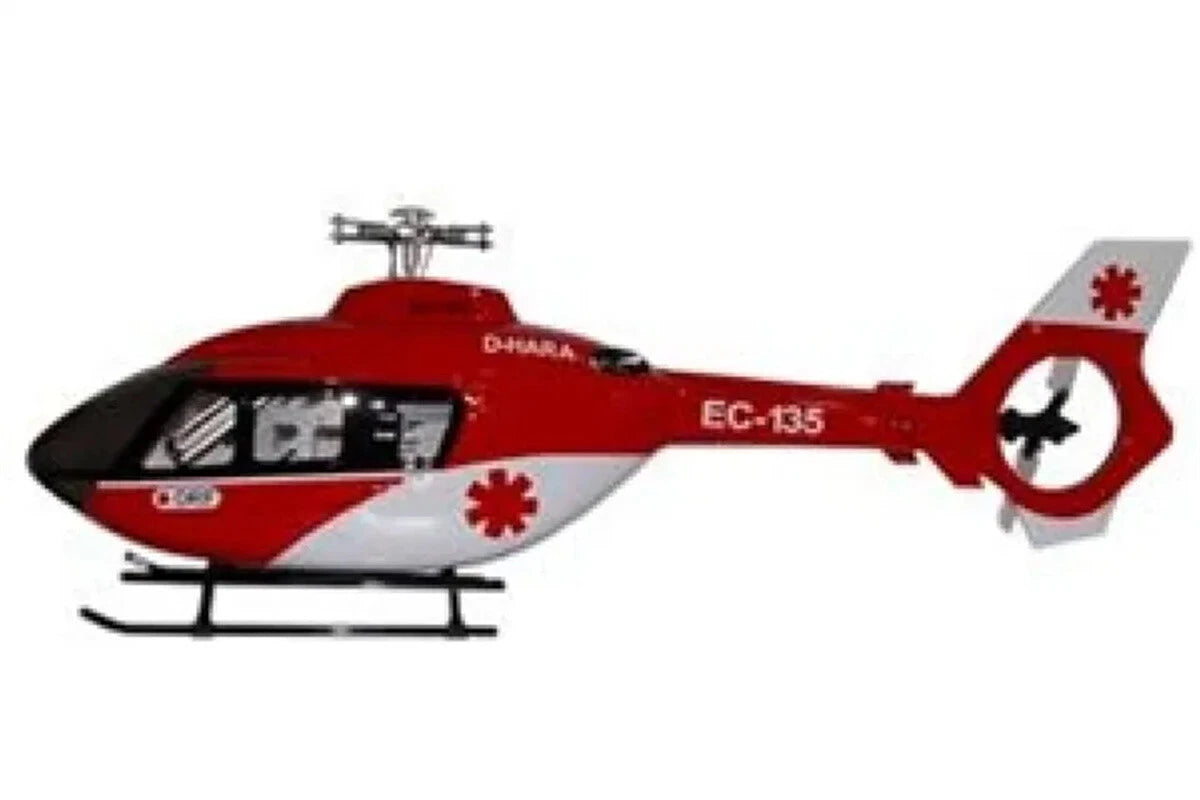 Roban 500 EC-135 Medic Version RC Helicopter Fuselage EC135 Scale Red Painting