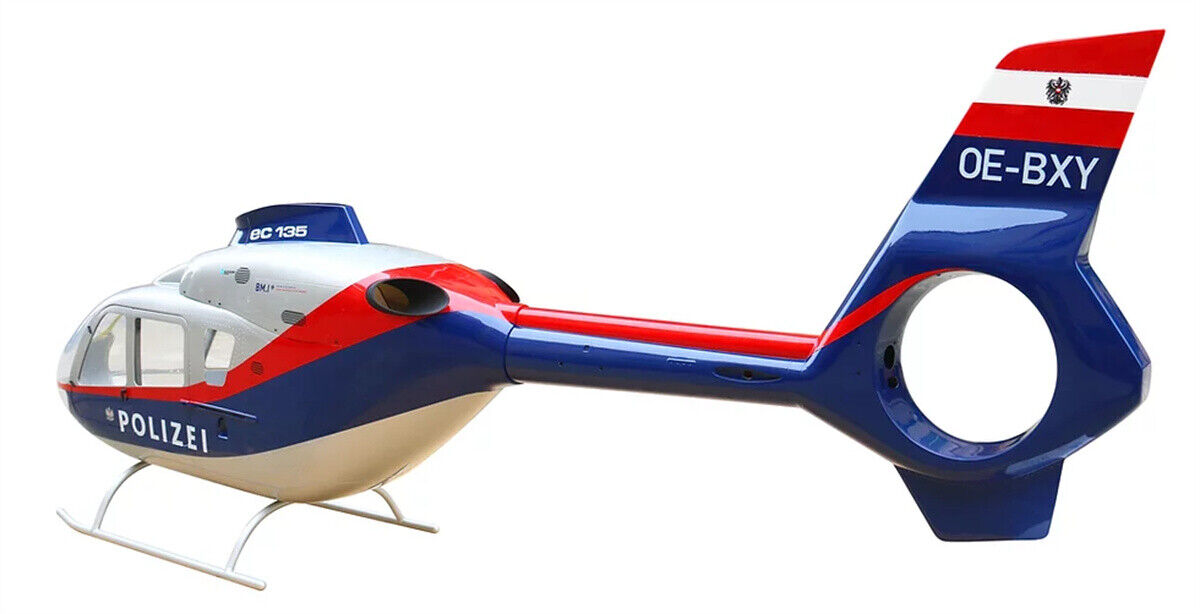 Police Austria 800 EC-135 ARF RC Helicopter Fuselage EC135 T2 Austria Kit