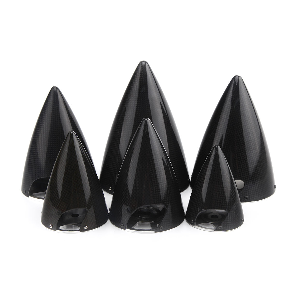 Sharp Cone Carbon Fiber Spinner W/ CNC Back Plate ( 3~6inch )