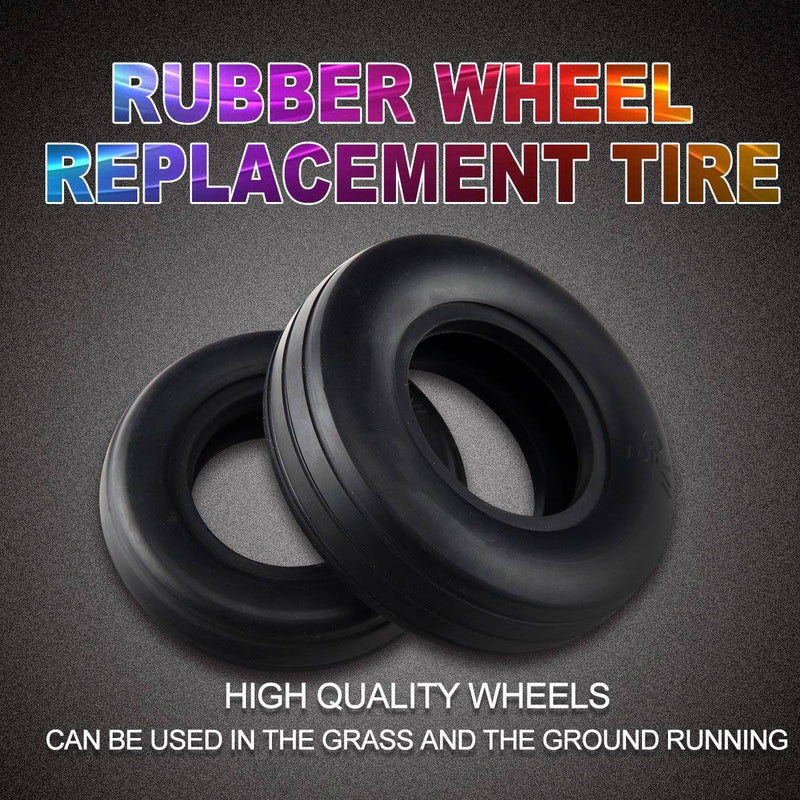 1 Pair Rubber Wheel Replacement Tire for RC Airplane (1.75~4.5inch )