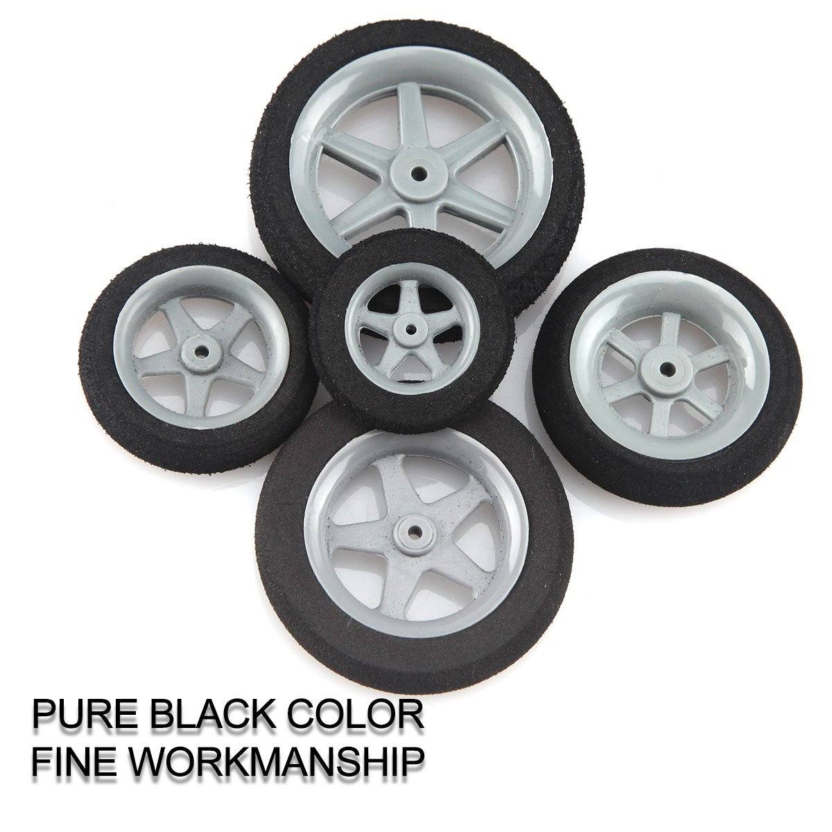 1 Pair of Light Foam Tail Sponge Wheels 30mm 35mm 40mm 45mm 50mm For RC Remote Control Airplane Model Replacement Parts