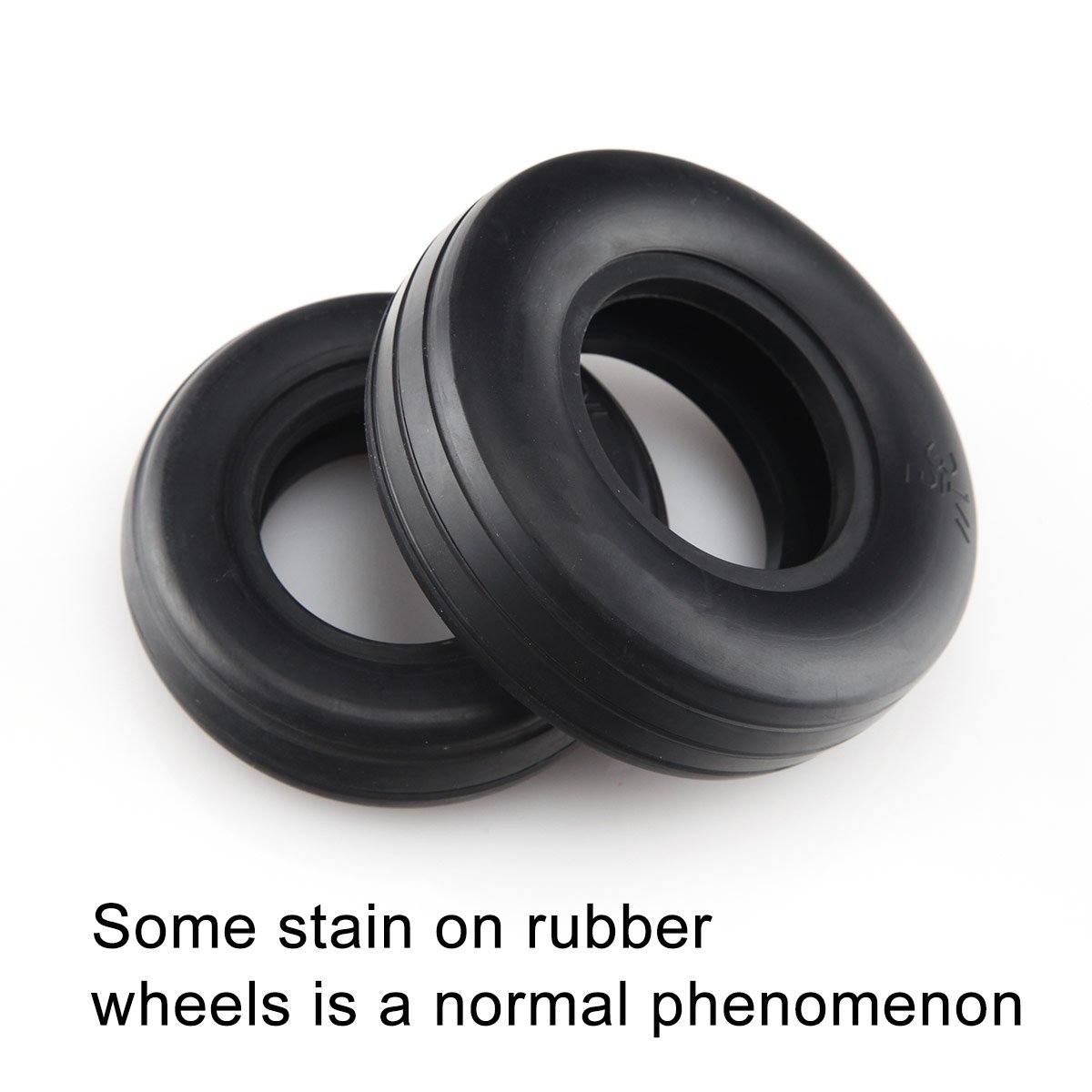 1 Pair Rubber Wheel Replacement Tire for RC Airplane (1.75~4.5inch )