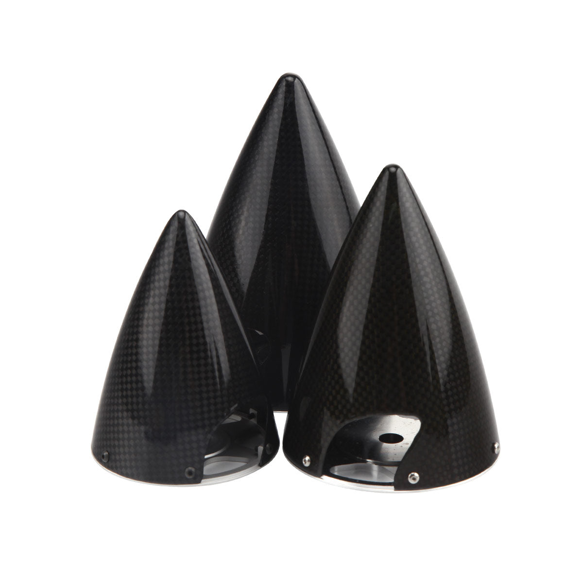 Sharp Cone Carbon Fiber Spinner W/ CNC Back Plate ( 3~6inch )