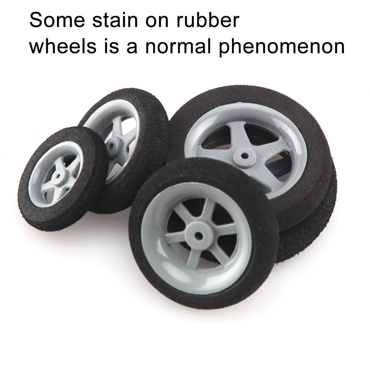 1 Pair of Light Foam Tail Sponge Wheels 30mm 35mm 40mm 45mm 50mm For RC Remote Control Airplane Model Replacement Parts