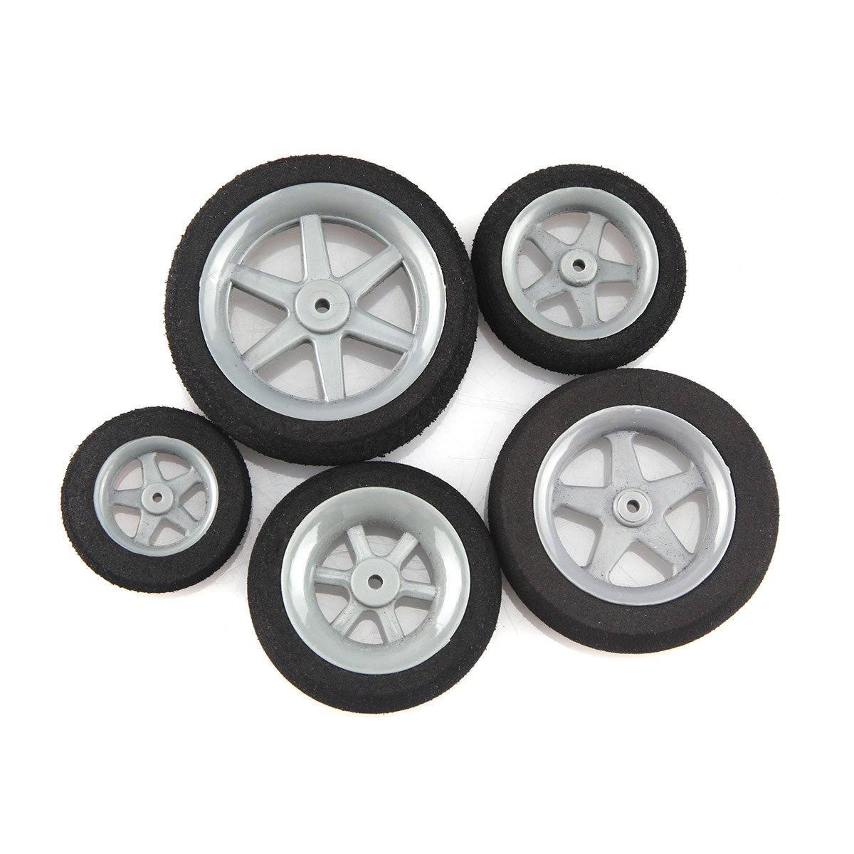 1 Pair of Light Foam Tail Sponge Wheels 30mm 35mm 40mm 45mm 50mm For RC Remote Control Airplane Model Replacement Parts