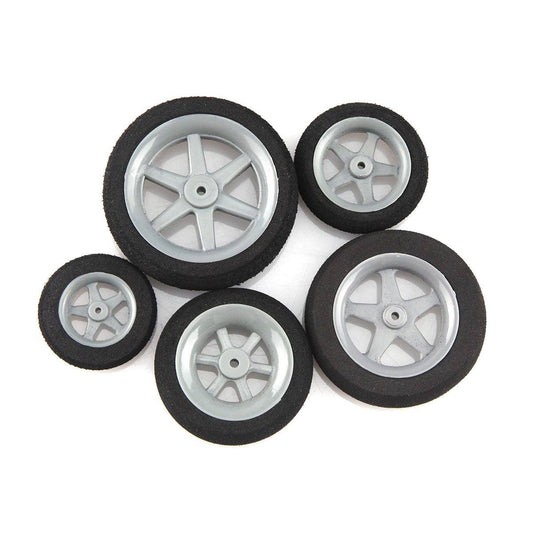 1 Pair of Light Foam Tail Sponge Wheels 30mm 35mm 40mm 45mm 50mm For RC Remote Control Airplane Model Replacement Parts