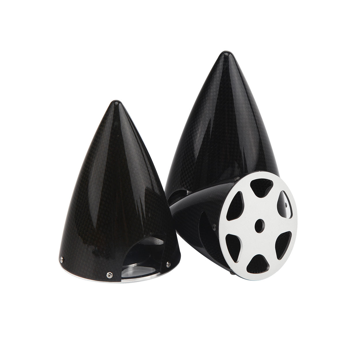 Sharp Cone Carbon Fiber Spinner W/ CNC Back Plate ( 3~6inch )