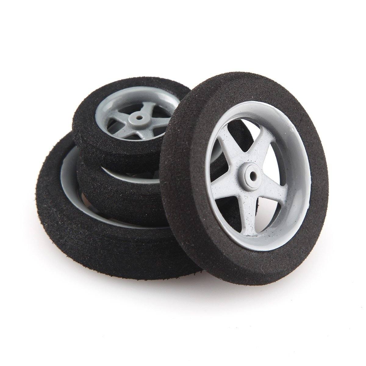 1 Pair of Light Foam Tail Sponge Wheels 30mm 35mm 40mm 45mm 50mm For RC Remote Control Airplane Model Replacement Parts