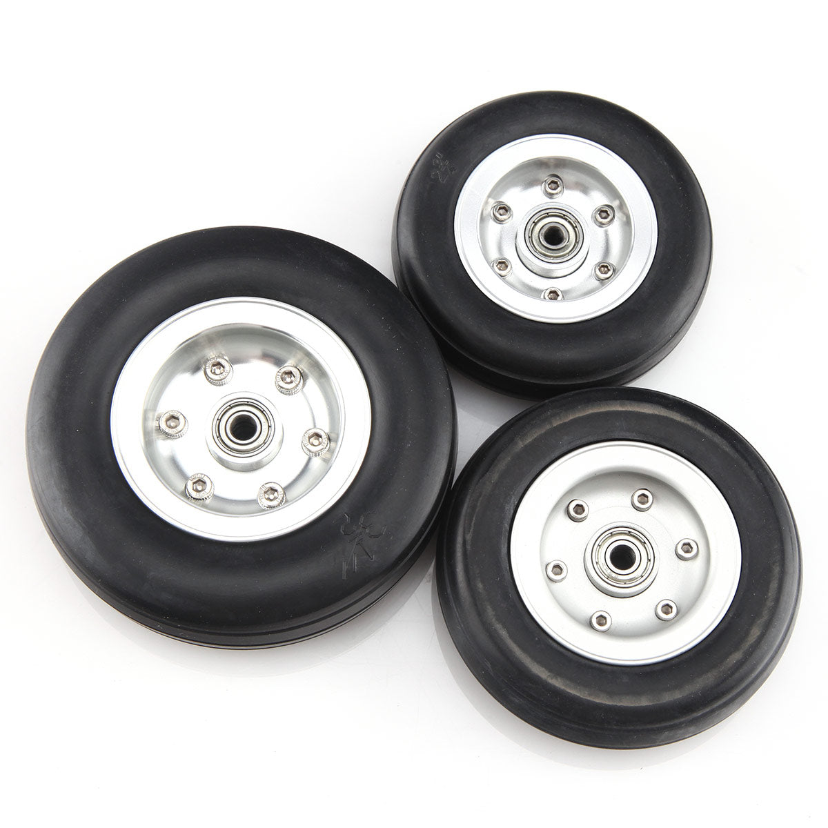 1 pair 1~5inchPU wheel with Dia-Casting Aluminum Hub