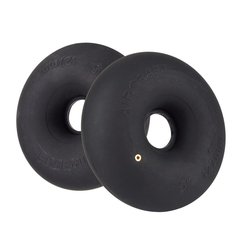 1 Pair Inflatable Tire Air Wheel Pneumatic Tyre Rubber Wheel  4/4.5/5/5.5inch for RC Aircraft Model Landing Gear Wheels