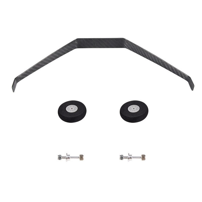 1 Set Carbon Fiber 260 # 30E 50E 70E1 Landing Gear Undercarriage DIY Wheel Kit Parts for RC Airplane Model