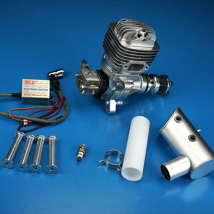 DLE 61CC Gas Engine Single Cylinder Two Stroke Side Exhaust with CDI & Muffler