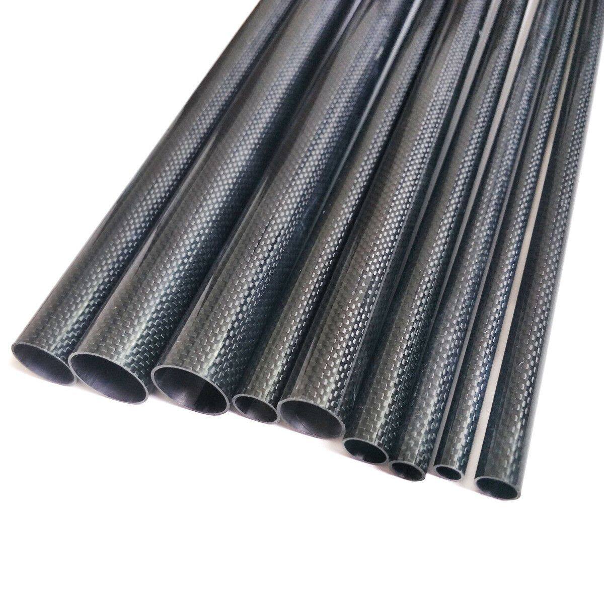 1pcs 3K Carbon Fiber Tube 30*32*500mm Glossy Surface Length 500mm Black