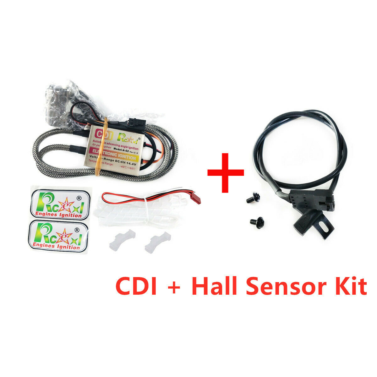 RCEXL LV Type Twin Ignition CDI for BPMR6F 90 Degree w/ Hall Sensor Kit 6V-14.4V