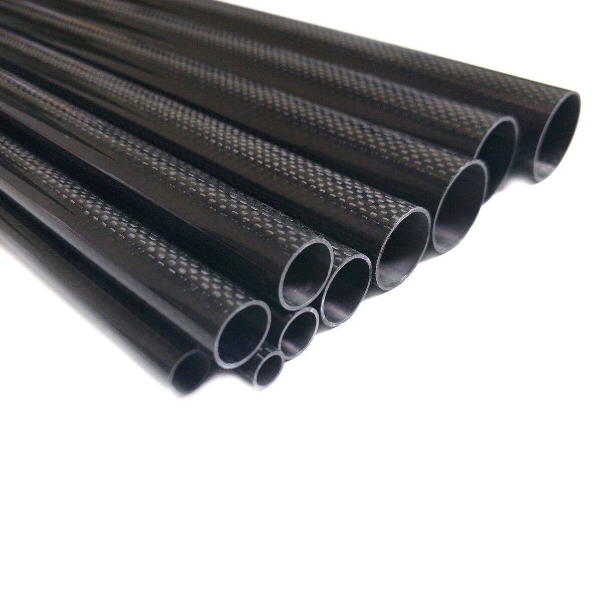1pcs 3K Carbon Fiber Tube 8*10*500mm Glossy Surface Length 500mm Black