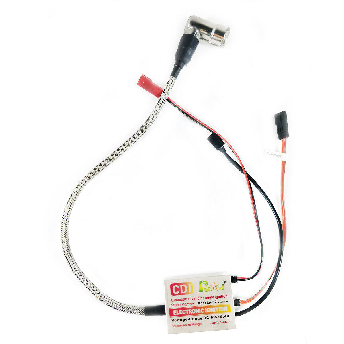 Rcexl Electronic Single Ignition CDI for NGK-BPMR6F-14mm 90 Degree with Sensor