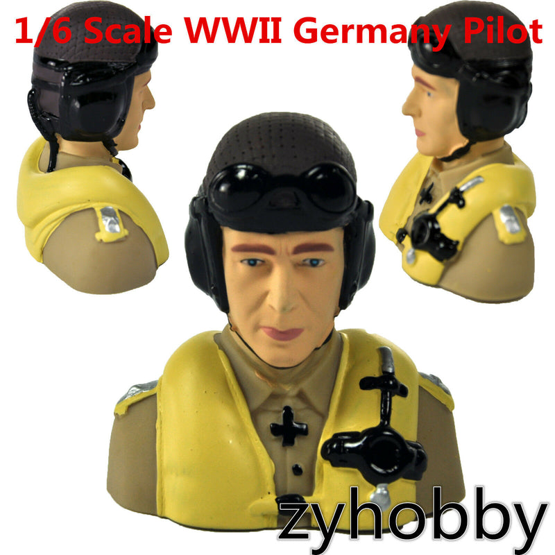Miracle 1/6 Scale WWII Germany Pilots L71*W45*H76mm For RC Airplane Aircraft
