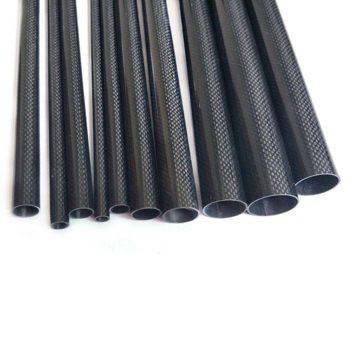 1pcs 3K Carbon Fiber Tube 30*32*500mm Glossy Surface Length 500mm Black