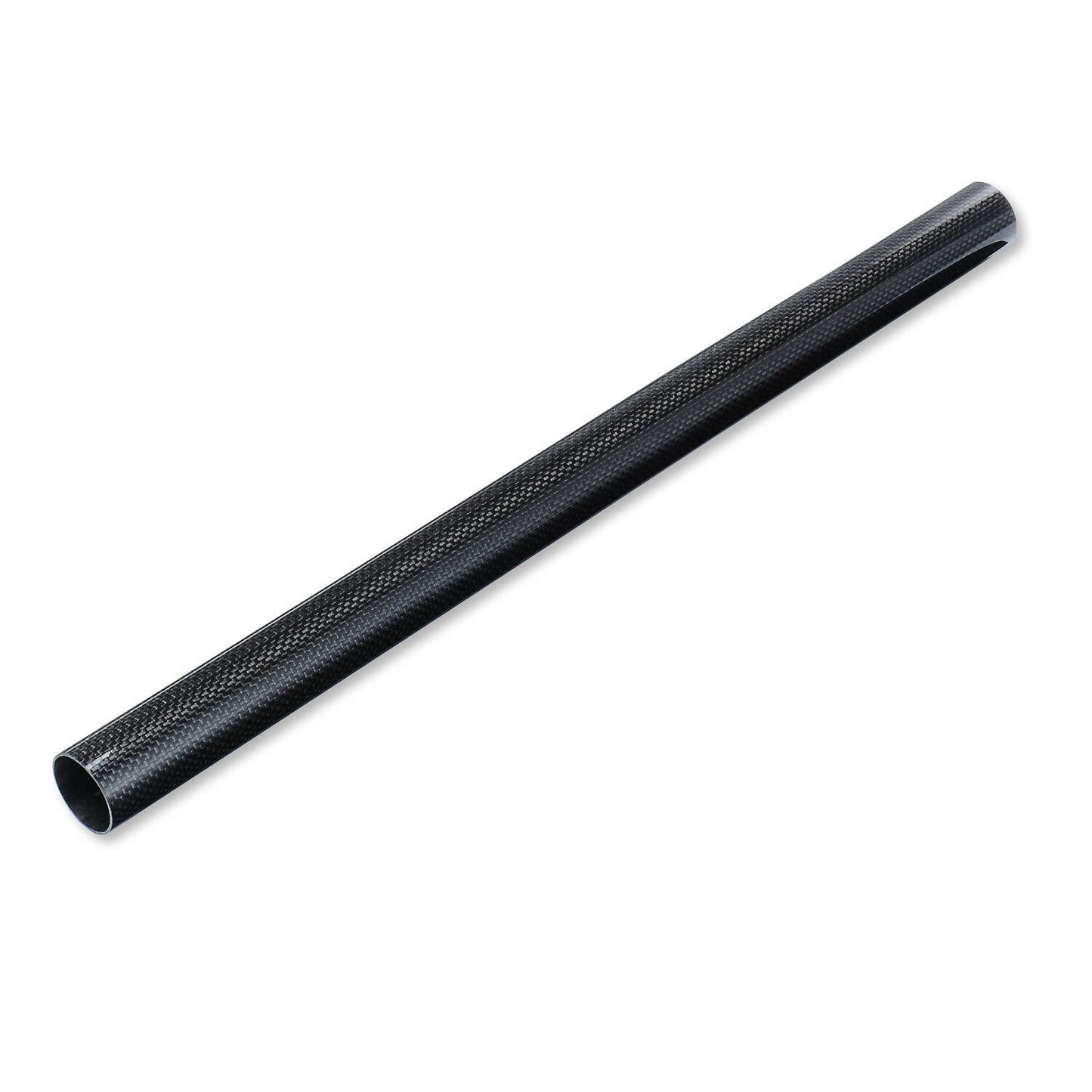 2pcs 3K Carbon Fiber Tube 24*26*500mm Glossy Surface Length 500mm Black