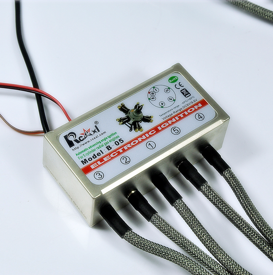 Rcexl 5 Cylinder Radial Engine Ignition CDI for NGK CM6-10mm 120° w/ Hall sensor