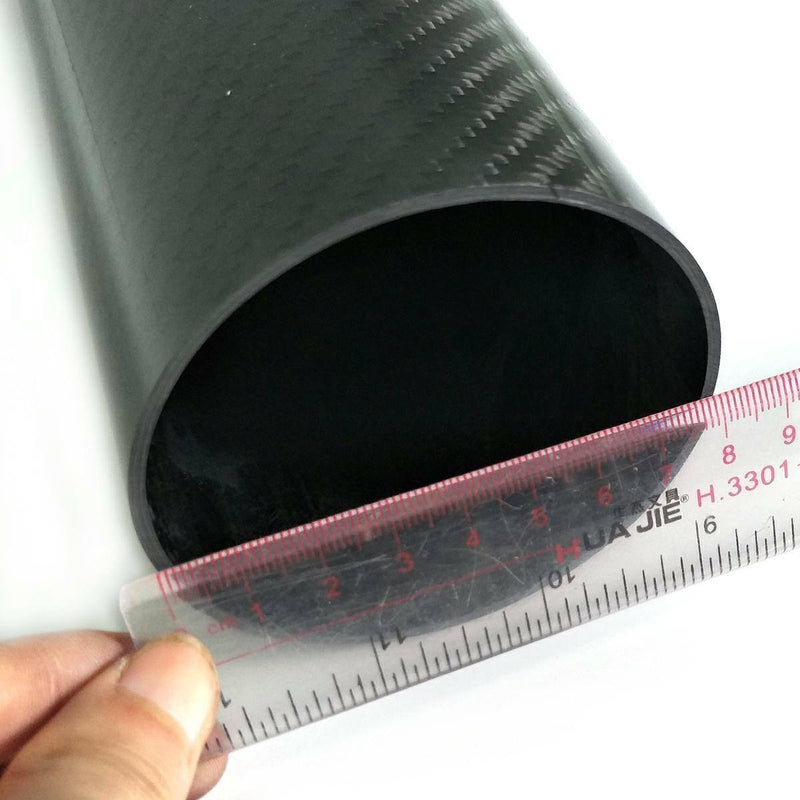 1pc 76mm*80mm*500mm Roll Wrapped Carbon Fiber Tube 3K Plain Weave Glossy Surface