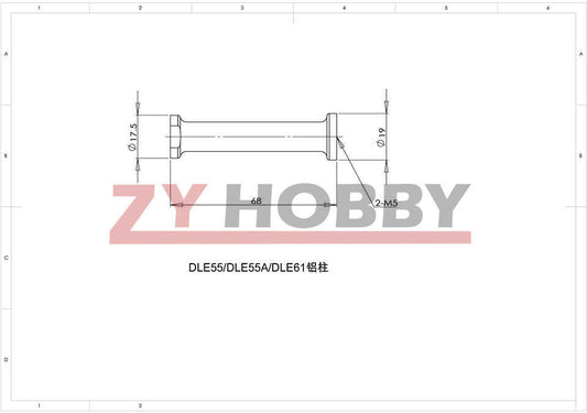 Engine Aluminum column 55A18 with kit for DLE55/55RA/61