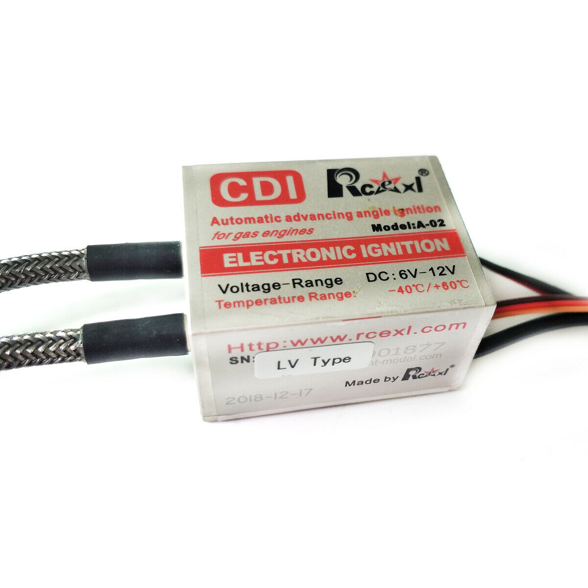 Rcexl LV type Twin Ignition CDI for ME-8 1/4 -32 120 Degree for RC Model Engine