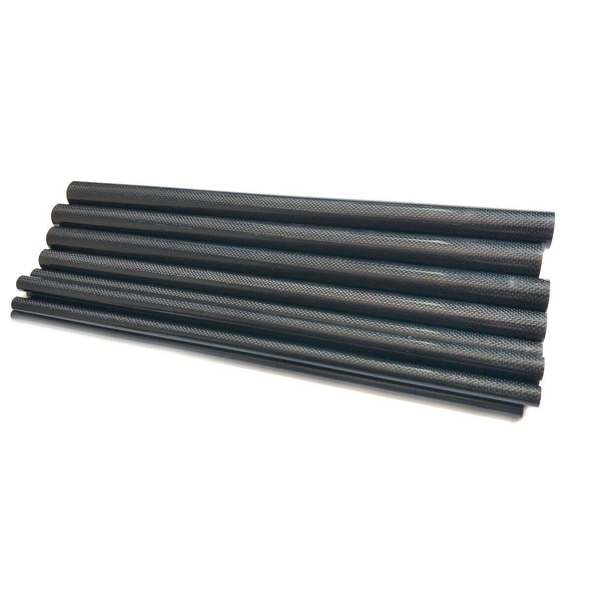 1pcs 3K Carbon Fiber Tube 8*10*500mm Glossy Surface Length 500mm Black