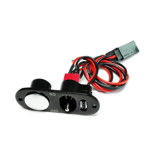 Black Heavy Duty Single Powe Switch W/ Fuel Dot