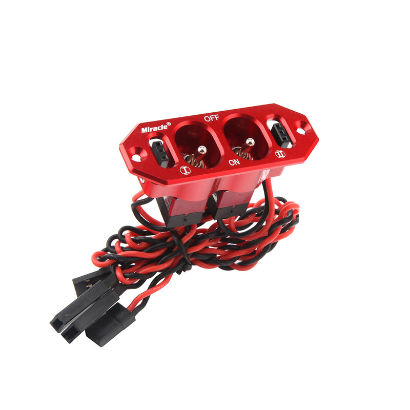Miracle Heavy Duty Anodized Metal Dual Power Switch with 4 Cable Lock