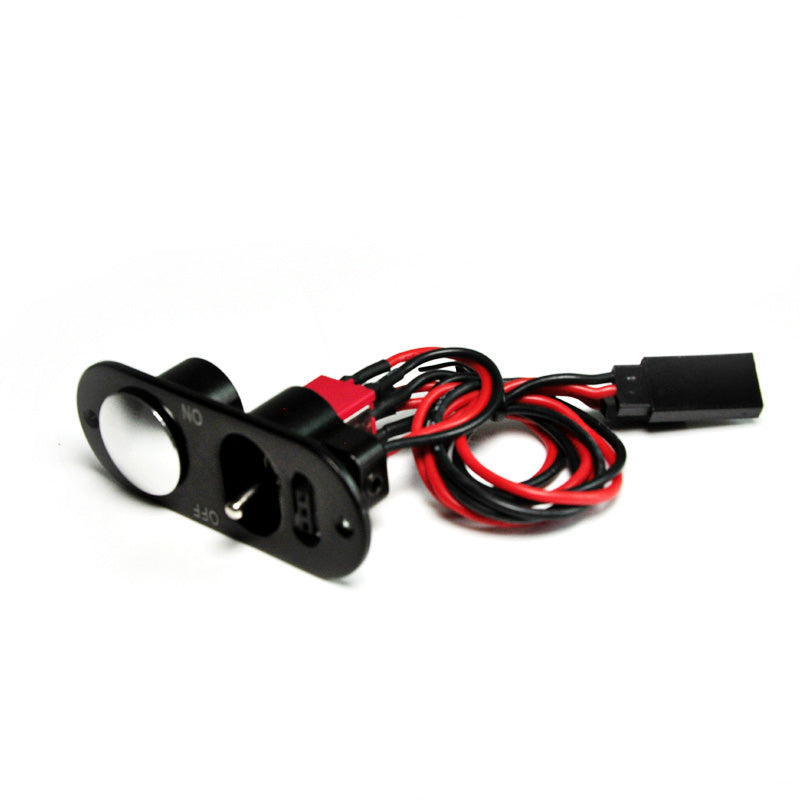 Black Heavy Duty Single Powe Switch W/ Fuel Dot