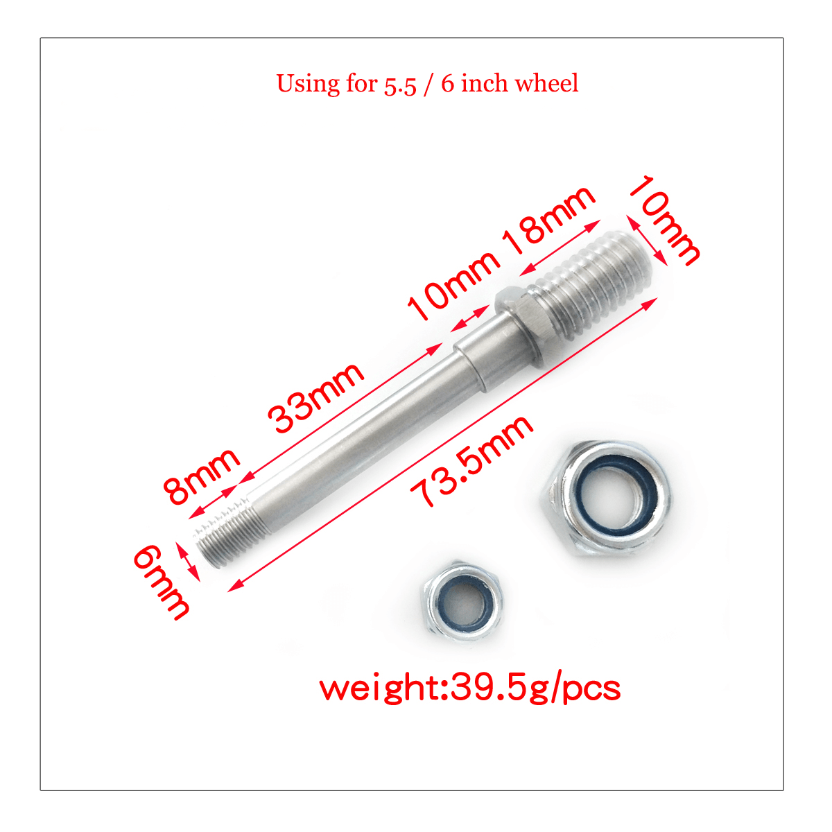 5.5/6/7/8.5inch Aluminum Hub PU Wheel with Bearing