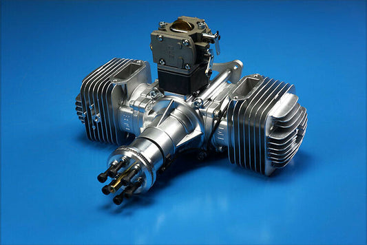 DLE 170CC Gas Engine Twin Cylinder Two Stroke Side Exhaust with CDI & Muffler