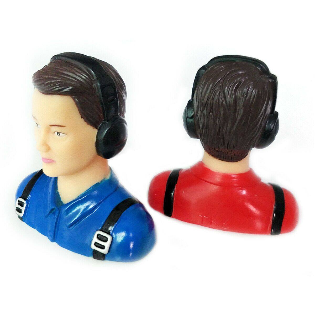 1/6 Scale Civil Pilots Figure L70*W36*H72mm Red/White/Blue