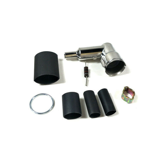 RCEXL Spark Plug Caps and Boots 90° for NGK ME8 1/4 -32 Kit, NGK CM6-10mm Kit