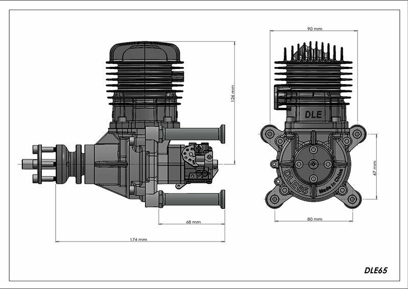 DLE 65CC Gasoline Engine for RC Model Airplane Single Cylinder Two Stroke